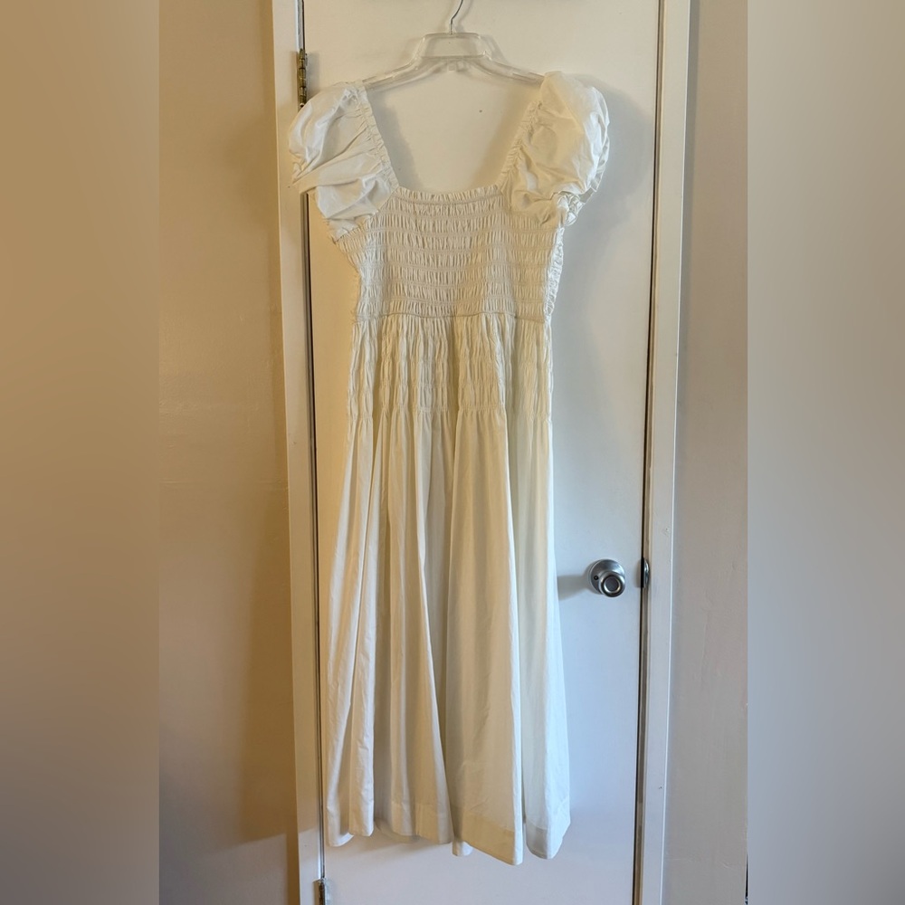 Doen Katherina Shirred Cotton-Voile Midi Dress - Picture 8 of 12